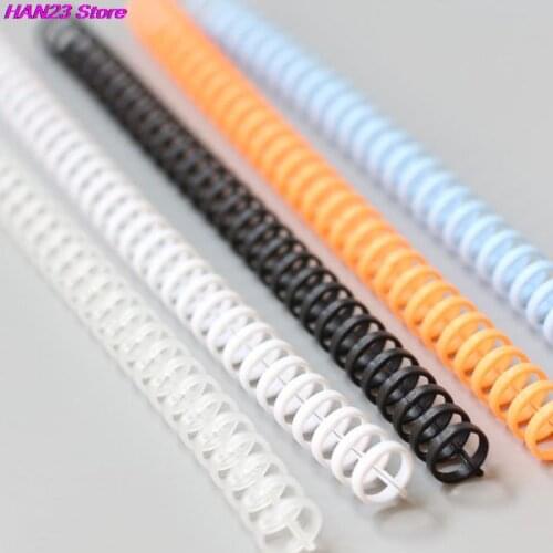 5pcs 30 Hole Loose-leaf Plastic Binding Ring Spring Spiral Rings Office Supplies