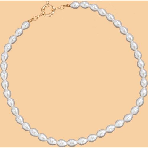 PuRui Imitation Pearl Beads Short Choker Necklace for Women/Men Fashion Beaded Chain Necklaces on Neck Jewelry 2021 Collar Gifts