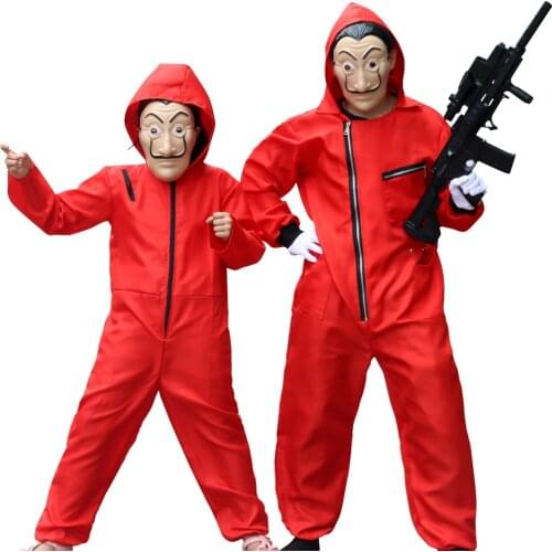 Halloween Party Salvador Dali For Adult Cosplay Movie Face Mask Money The House of Paper La Casa De Papel Cosplay Costume