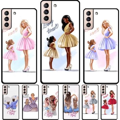 Super Mom Baby Girl Son Daughter Soft Case For Samsung Galaxy S21 Ultra Note 20 10 9 S8 S9 S10 Plus S20 FE Phone Cover