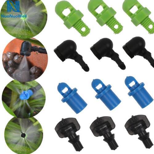 NuoNuoWell 50x Nozzles Micro Water Jet Spray 360 Degree Cooling System Hydroponics Garden Lawn Irrigation Refraction Sprinkler
