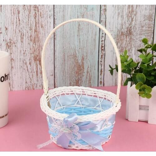 Mini Plastic Weaving Basket Craft Decor Simulate Fruit Rattan Storage Box for Cosmetics Tea Picnic Basket Organizer Handiwork
