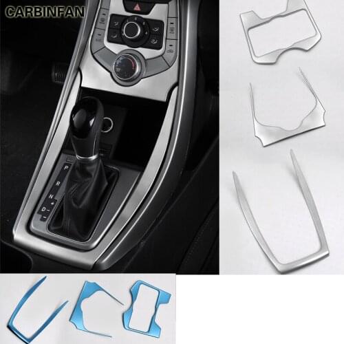 Center Console Sequined sSainless Steel Interior Complete Modification Stickers For Hyundai Elantra Avante 2012-2015 C1964
