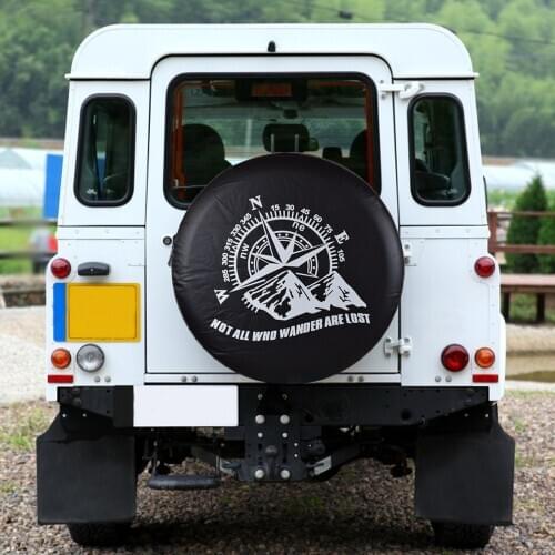 Heavy-Duty PVC Leather Spare Wheel Tire Cover Case Pouch Protector Bag For Land Rover Defender Freelander 2 DC100 Freelander