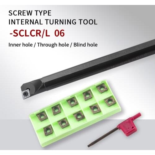 Turning Tool SCLCR/L S06K-SCLCR S10K-SCLCR S16Q-SCLCR Internal Lathe Boring Bar Tools For CCMT06 Turning Carbide Inserts