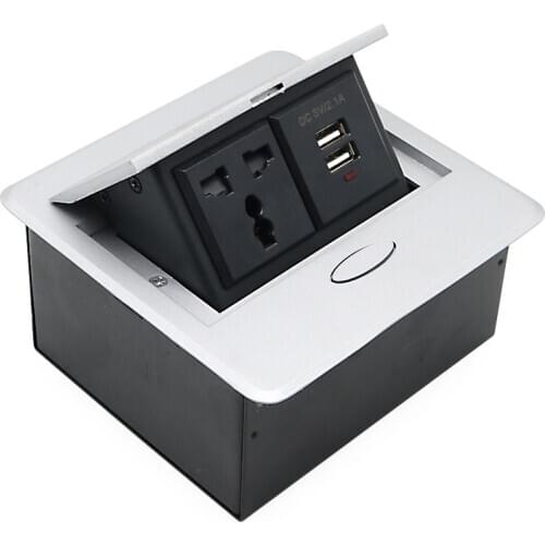 Zinc Alloy USB Charge Port 2.1A Office Table Desktop Outlet electric wire cable grommet