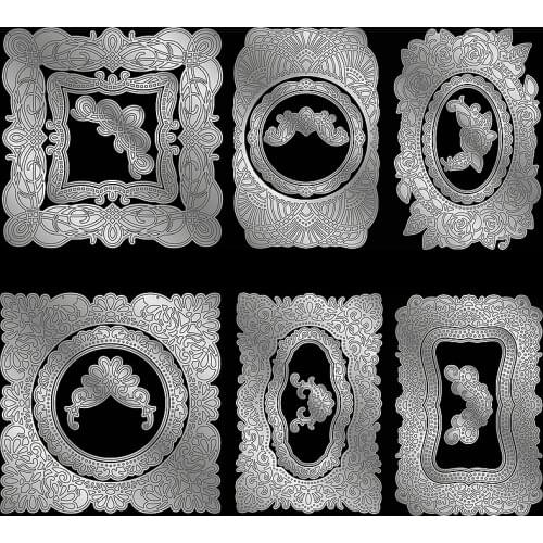 Flower Hollowed Square Lace Round Frame Metal Cutting Dies 2021 Handicraft Embossing Paper Decoration Card New Scrapbook Die Cut