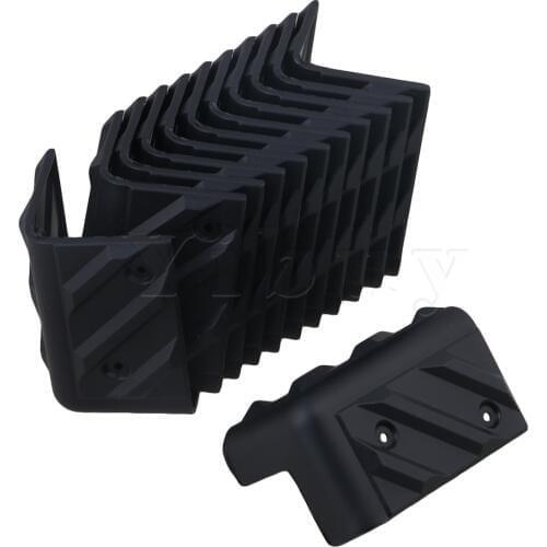 Yibuy 48x48x80mm Black Plastic Cabinet Guitar Amplifier Stage Speaker Corner Protector Pack of 12