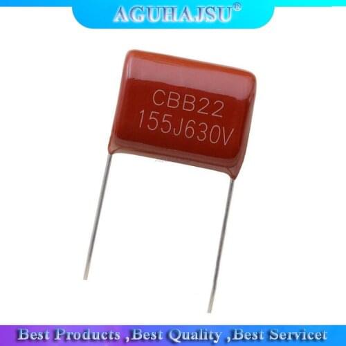 10PCS 630V155J 1.5UF Pitch 20mm 630V 155 155J 1500nf CBB Polypropylene film capacitor new