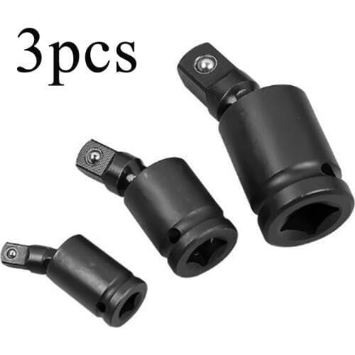 3pcs Converter Reducer Drive Air Impact Sockets Adapter Swivel Rotating Joint Sheet Metal Tools Set Repair Wrench