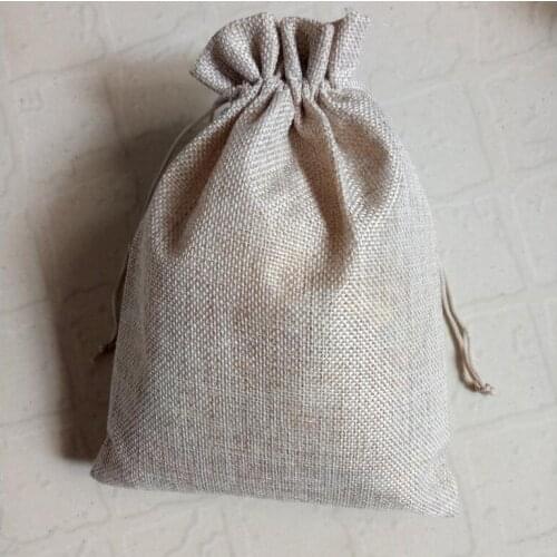 30Pcs fashion Simple Burlap Jute Gift Bags nylon thread drawstring bags Wedding/Party/Birthday/Christmas jewelry gift Packaging