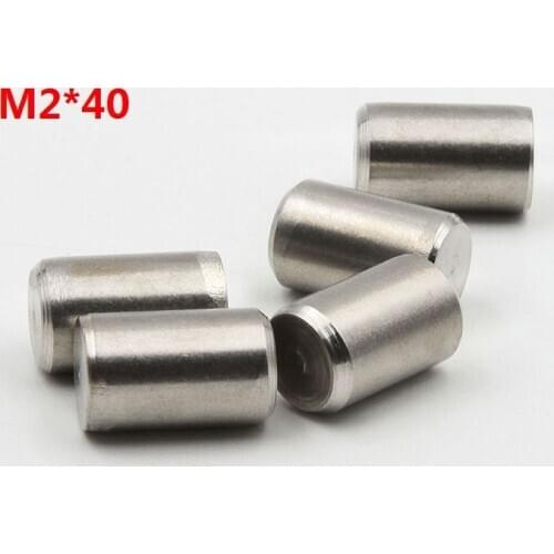 300pcs/lot M2*40 GB119 SUS304 Stainless Steel Dowel Pins Cylinder Pin Diameter 2mm Cylindrical Pin Fixed Location Paralled Pin