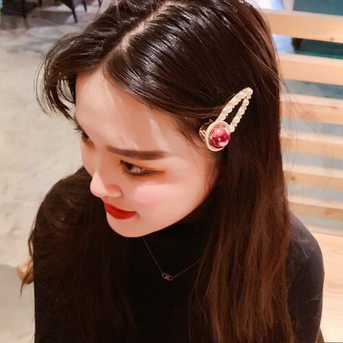 36pcs/lot DIY Multi Simple Imitation Pearl Hair Duck Clips Bang Drill Side Hair Claws Hair Styling Tools Accessories HA1815