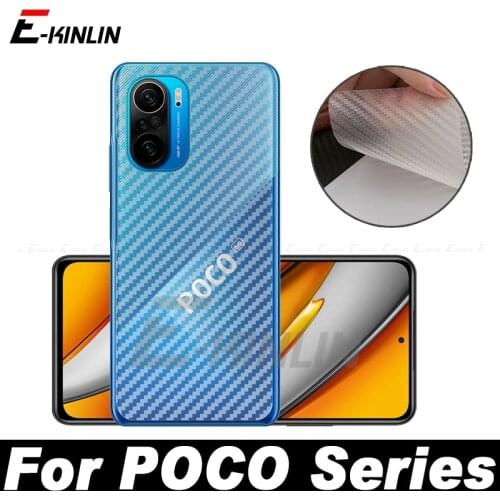3D Carbon Fiber Back Cover Screen Protector Protective Film For XiaoMi PocoPhone POCO C3 X3 NFC M3 M2 F2 Pro X2 F1 Not Glass