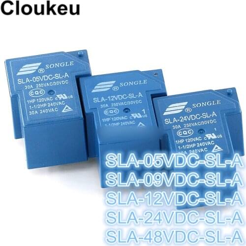 50Pcs Relay DIP5 SLA-05VDC-SL-A SLA-12VDC-SL-A SLA-24VDC-SL-A SLA-48VDC-SL-A T90 30A