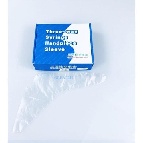 500 PCS/box Dental Three Way Gun Syringes Sleeves Dentistry Material Dental Tool Film Protective Cover