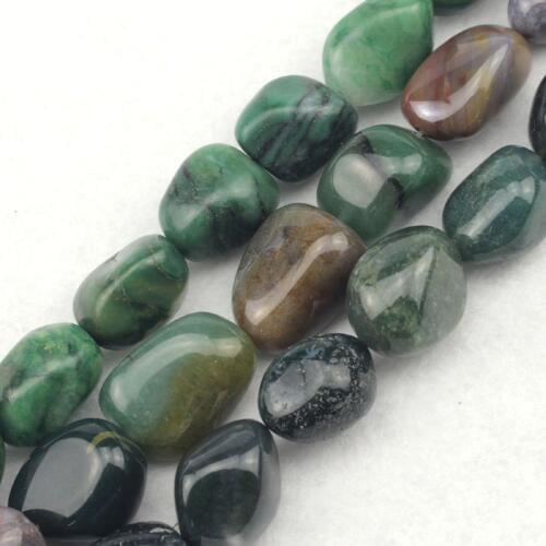 16-20mm natural stone beads: african jade, indian agate, moss agate DIY loose beads for jewelry making strand 15 " wholesale
