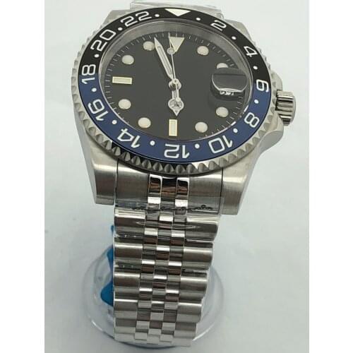 904L stainless steel bracelet watch mens mechanical clock casual waterproof mens watch black blue bezel MH35 case dial gold