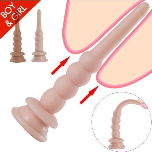 Long Anal Beads With Suction Cup Butt Plug Sex Toys For Woman Men Prostata Massage Dildo Butt Plug Anus Beads Male Masturbator