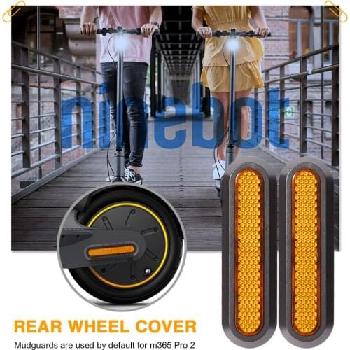 Cubierta de rueda para patinete eléctrico Xiaomi Mi Pro 2 M365, cubiertas protectoras reflectantes, accesorios para Scooter, 4 u