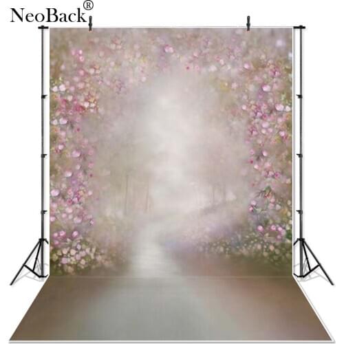 NeoBack 5x7ft Vinyl Cloth Scenic Forest Garden View Photo Background Computer Painted Photo Backdrops Studio Backgrounds P0696