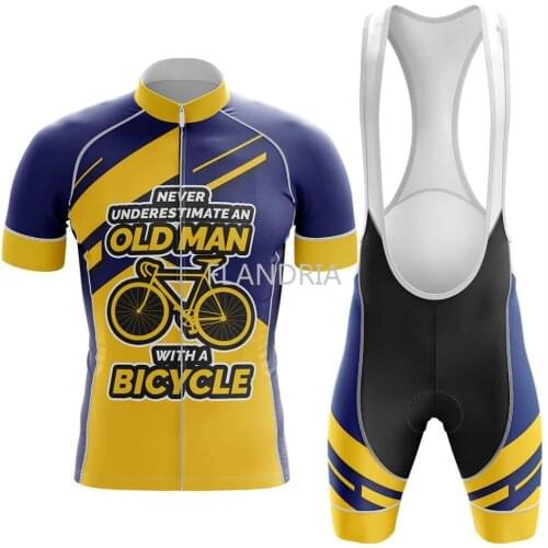 2020 Old Man Cycling Jersey Set Summer Bicycle Clothing MTB/ Bib Shorts Breathable Gel Pad / Quick dry / Cycling Suit
