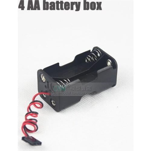 M./-1pcs Battery Box Of Receiver Holder Case 4 AA RC Model 6v Servo JST Plug for Flysky Frsky Transmitter