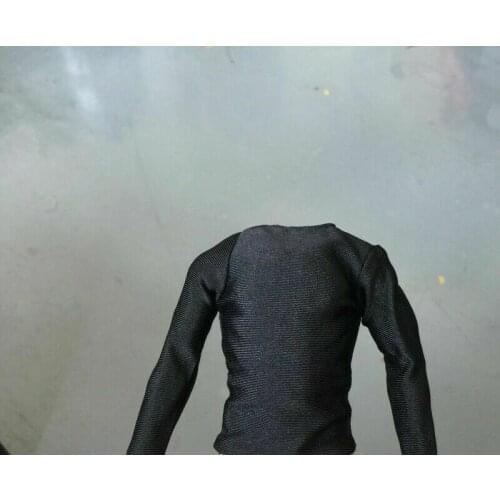 1/6 Scale Male Black Long Sleeve T-shirt Model for 12" Body Action Figure Doll