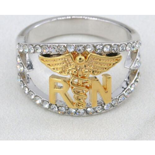 Fashion Bird Shape Ring for Women Wedding Two-tone Finger Rings Clear Cubic Zirconia Dazzling Letter Jewelry Gifts Accessories