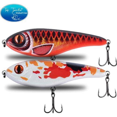 New 150mm 76g Muskie Pike Quality Jerk bait Slow Sinking Artificial Hard Fishing Lure Tinned Strengthen Treble Hooks