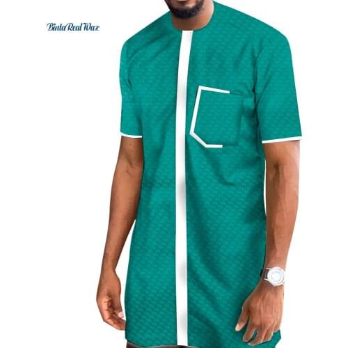 New Half Sleeve Casual Cotton Mens African Clothing Dashiki Patchwork Print Shirt Tops Bazin Traditional African Clothes WYN1518