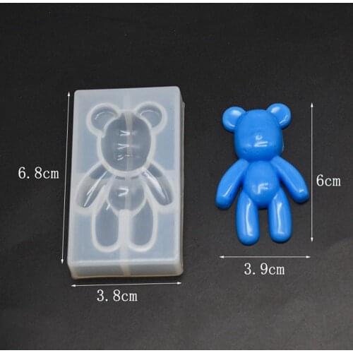 New Arrival Cartoon Silicone Bear Shape Animals UV Molds For Resin Jewelry DIY Mold Resin Molds Toys Key Chain Wedding Party