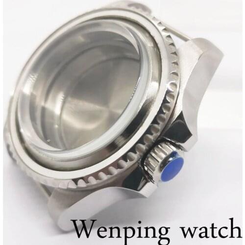 New 44mm Bezel Mineral Glass Metal Screw Backcover bezel case is suitable for NH35A NH36A ETA 2836 MIYOTA 8215
