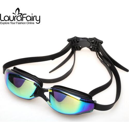 Laura Fairy Plain Glass Anti-fog Swiming Goggles Plating Waterproof Coating Sport Glasses Goggles Women Men