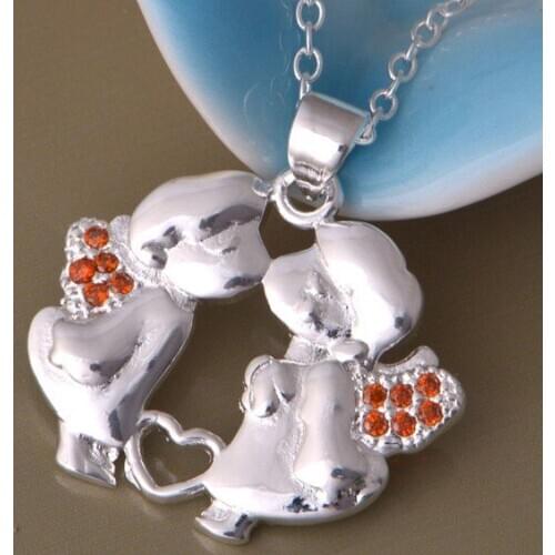 Wholesale High quality silver plated Fashion jewelry chains necklace pendant WN-1099