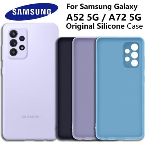 A52 Case Original Samsung Galaxy A72 5G Silky Silicone Cover High Quality Soft-Touch Back Protective Galaxy A52 5G A72 5G