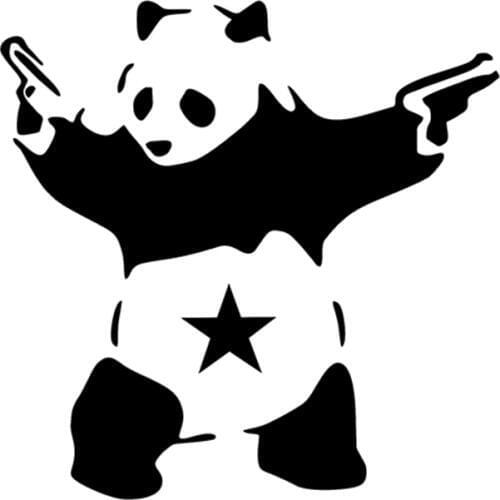 BANKSY PANDA STICK EM UP Funny Car Van Bumper Window Laptop Vinyl Decal Stickers JDM DUB VAG EURO