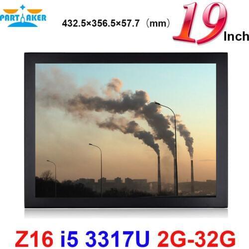 Partaker Elite Z16 Touch Panel PC 19 Inch LED Large Intel Core I5 3317u 2G RAM 32G SSD with 5 Wire Resistive Touch Screen