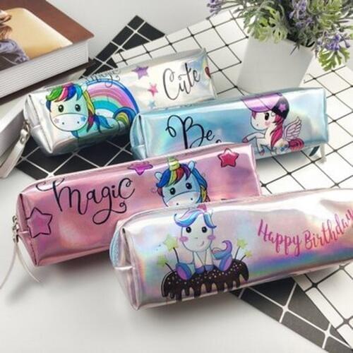 1pcs Unicorn Pencil Pouch Stationery Cute Pen Bag Novelty Cartoon Pencil Case Student Gift Printing Kawaii Bag School Supplies