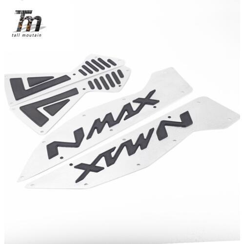 N max 155 Motorcycle CNC Aluminum Front & Rear Footboard Steps Foot Plate Footrest Pedal For YAMAHA N-MAX 155 NMAX 155 2015-2019