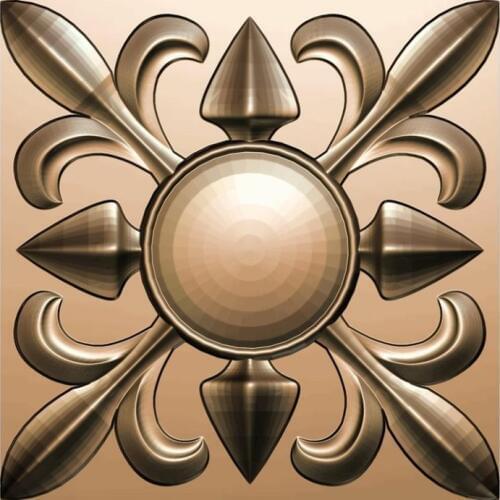 3d model relief for cnc in STL file format rosette_40