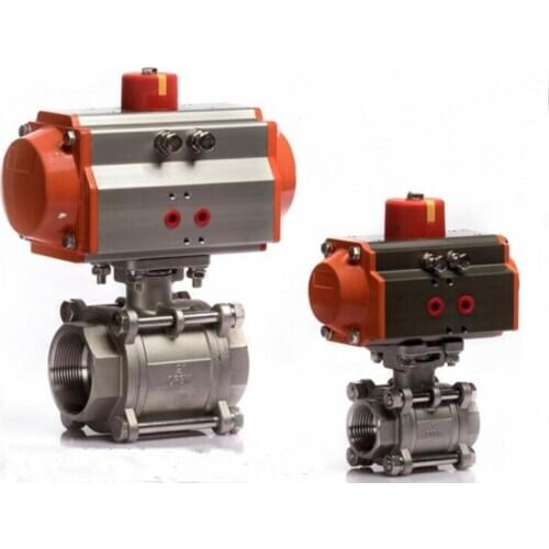 AT63 With DN40 Pneumatic Control 1 1/2 inch Stainless Steel Ball Valve