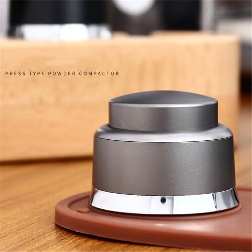 58mm Coffee Tamper Stainless Steel Adjustable Height Pressure Powder Hammer Espresso Tamper Flat Base Coffee Accessorie