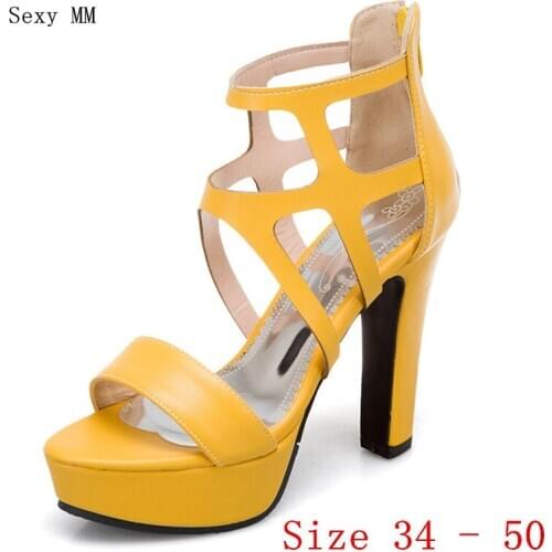Platform Pumps Women High Heels Party Gladiator Sandals Woman High Heel Shoes Plus Size 34 - 40 41 42 43 44 45 46 47 48 49 50
