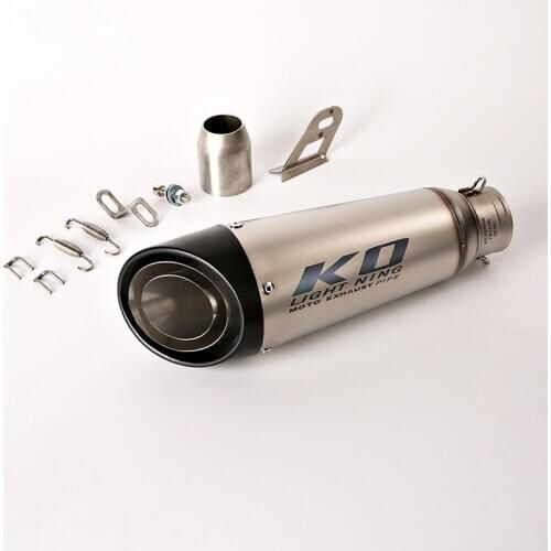 Universal 38-51 mm Motorcycle Exhasut Tail Pipe No DB Killer Escape 315 mm Exhaust Tips Stainless Steel Dirt Bike ATV Modified