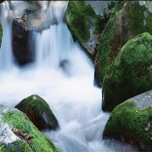 Wellyu 3D mountain stream creek tiles stereoscopic custom made large fresco pvc thick to paste papel de parede para quarto