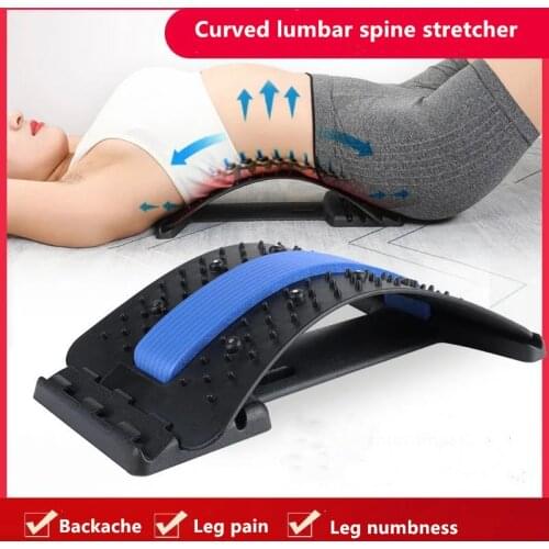 1pc Back Stretch Equipment Massager Magic Stretcher Fitness Lumbar Support Relaxation Spine Pain Relief Massageador