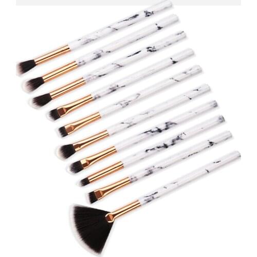 10pcs Professional Kits Powder Foundation Brush Concealer Makeup Brushes Set Eye Shadow Lip Blending Make Up Brushes