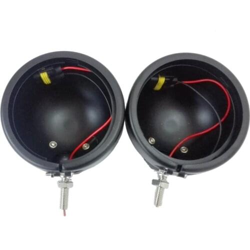 2PCS 4-1/2 LED Fog Passing Light Mounts 4.5 Inch Motorcycle Light Housing for Honda Yamaha Kawasaki Triumph