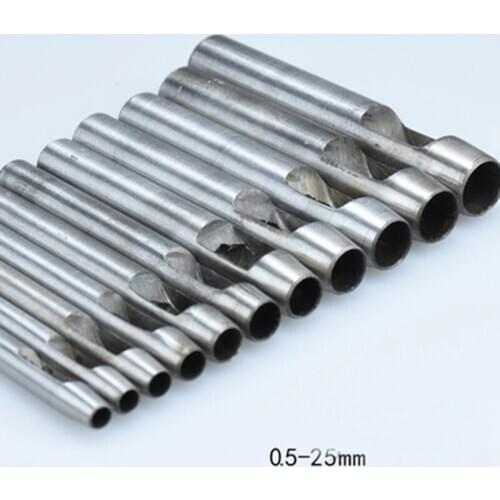 2Pcs Aperture 2mm-4.5mm Round punch skin belt One word Oscillating Hollow Diy manual Leather tool art Alien Flush bolt